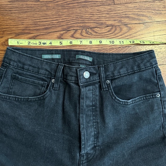 High Rise Slim Straight Black Jeans - Picture 7 of 8